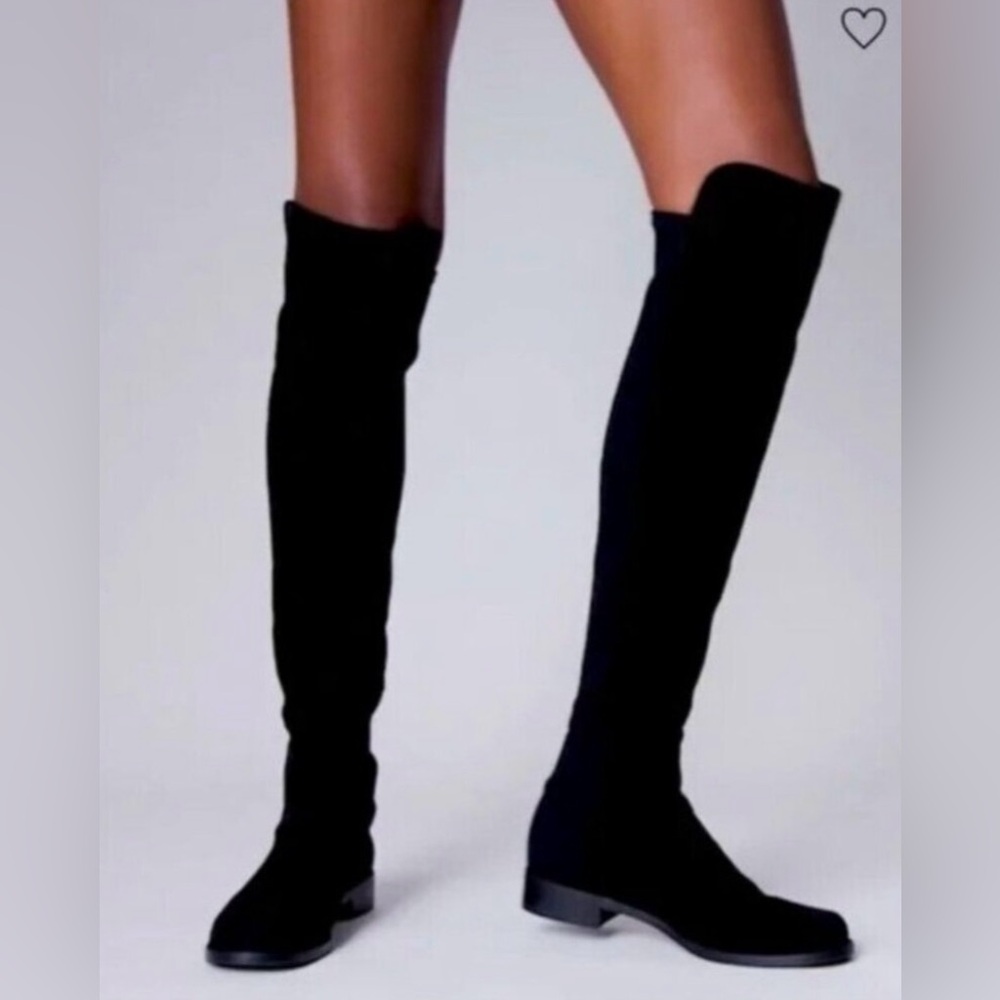 Stuart Weitzman Langdon Black Over-the-Knee Women's Boots